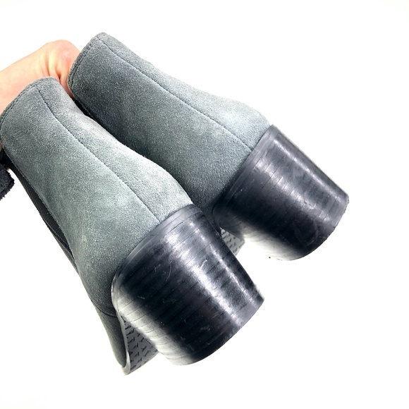 Tahari | Genuine Leather Suede Grey Bootie - Picture 4 of 6